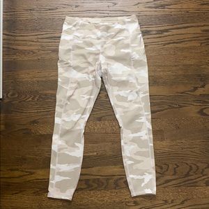 Athleta Taupe Camo Leggings - Medium